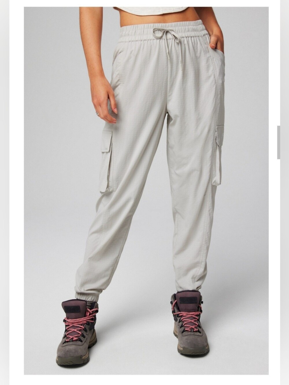 Fabletics Light Grey Cargo Joggers